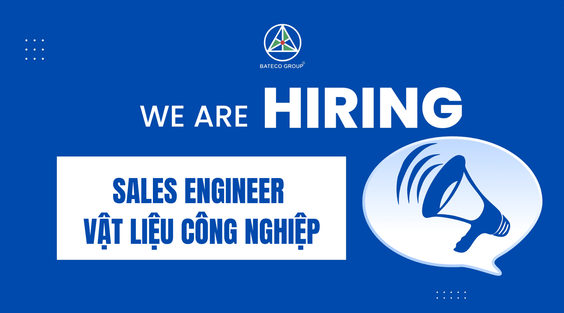 TUYỂN DỤNG SALES ENGINEER NGÀNH VẬT LIỆU CÔNG NGHIỆP