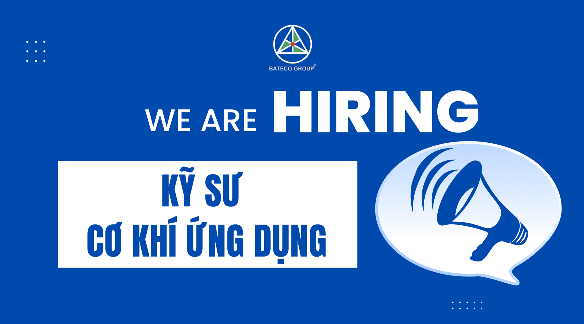 TUYỂN DỤNG KỸ SƯ CƠ KHÍ ỨNG DỤNG