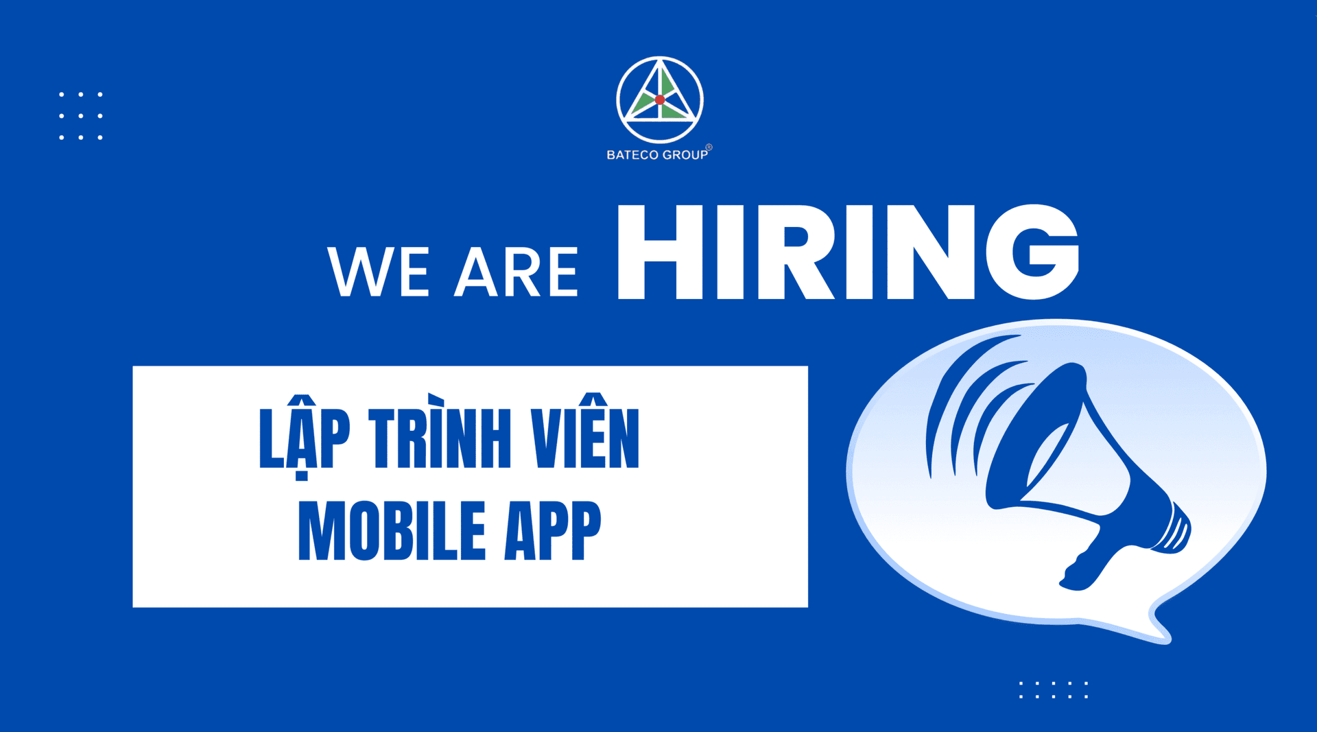 TUYỂN DỤNG LẬP TRÌNH VIÊN MOBILE APP